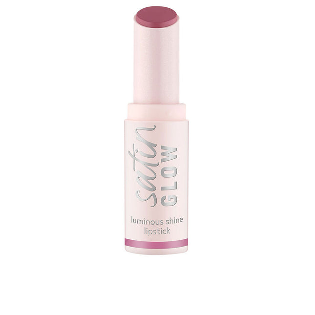 Essence Cosmetics Satin Glow Barra De Labios Brillo Luminoso 04-Let's Get Mauvin Unisex, 3,5 g