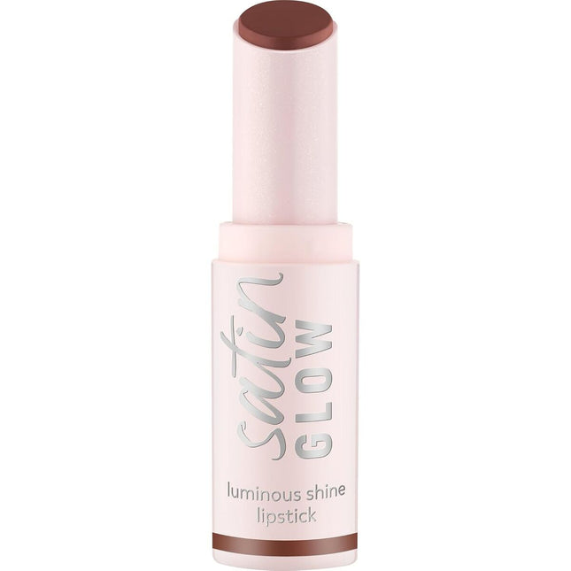 Essence Cosmetics Satin Glow Barra De Labios Brillo Luminoso 06-Deja-Brew Unisex, 3,5 g