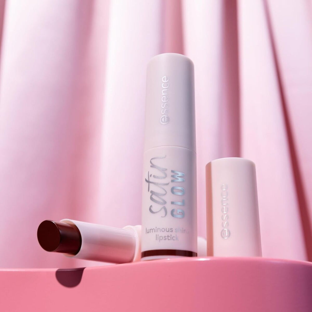 Essence Cosmetics Satin Glow Barra De Labios Brillo Luminoso 06-Deja-Brew Unisex, 3,5 g