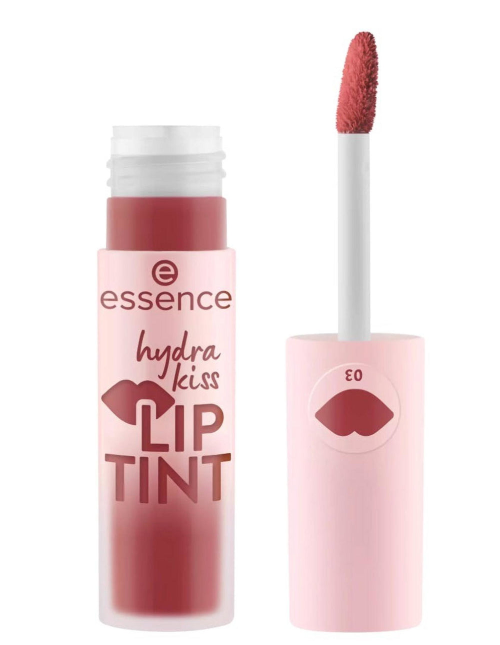 Essence Hydra Kiss Glossy – Lip Gloss for Women, 03, Rosy Blossom, 4 ml