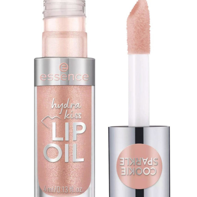 Essence Hydra Kiss Gloss – Lip Oil for Women, 09, Cookie Sparkle, 4 ml
