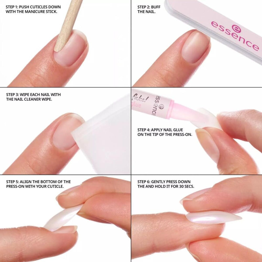 Essence Cosmetics What The Fake! Uñas Postizas Estuche 03-Babyboomer 6 Piezas Unisex