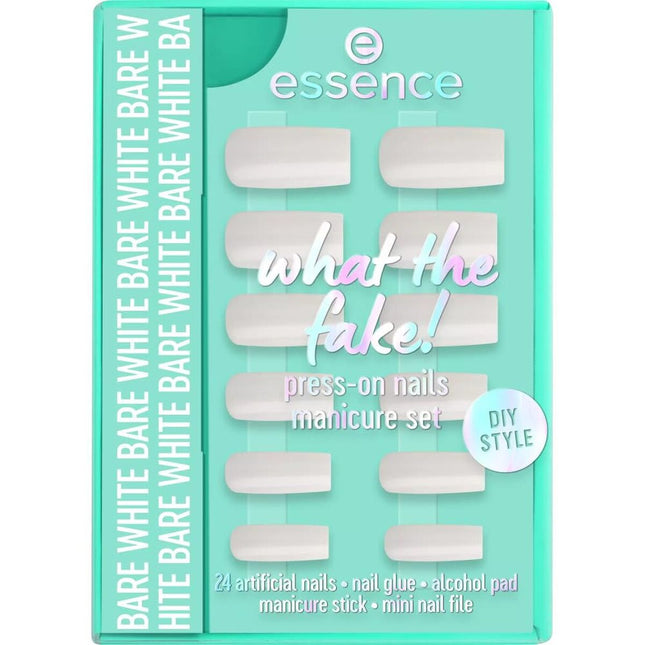 Essence Cosmetics What The Fake! Uñas Postizas Estuche 04-Bare White 6 Piezas Unisex