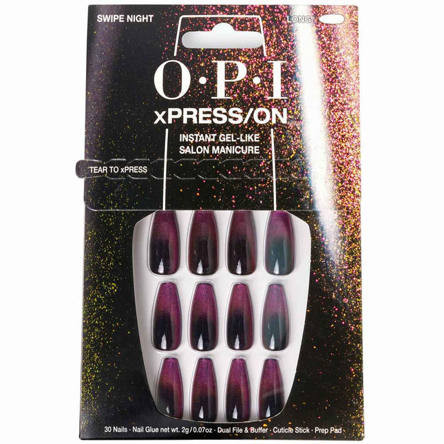 OPI Xpress-On Uñas Artificiales Nail Art Swipe Night 30 U Unisex