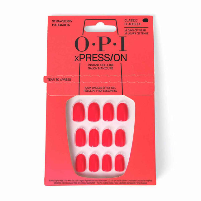 OPI Xpress-On Uñas Artificiales Tonos Icónicos Strawberry Margarita 30 U Unisex