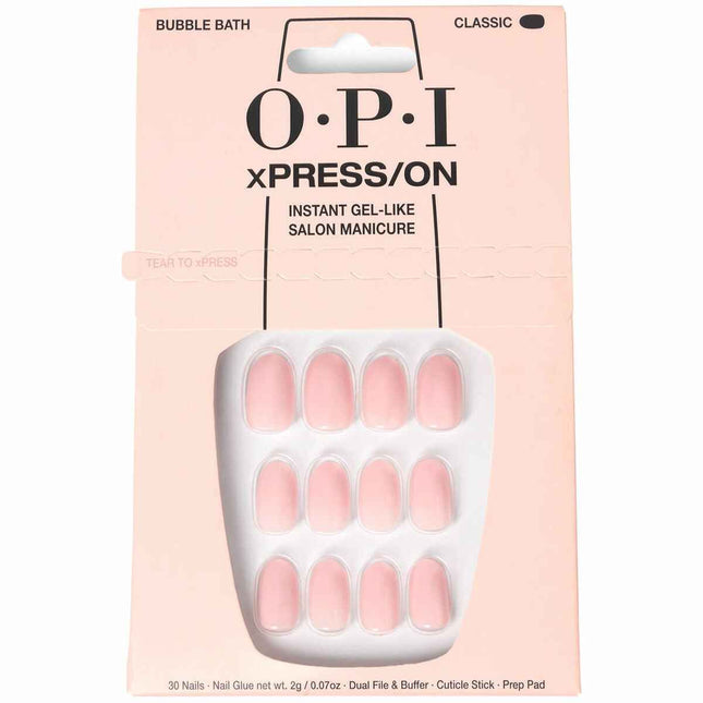 OPI Xpress-On Uñas Artificiales Tonos Icónicos Bubble Bath 30 U Unisex