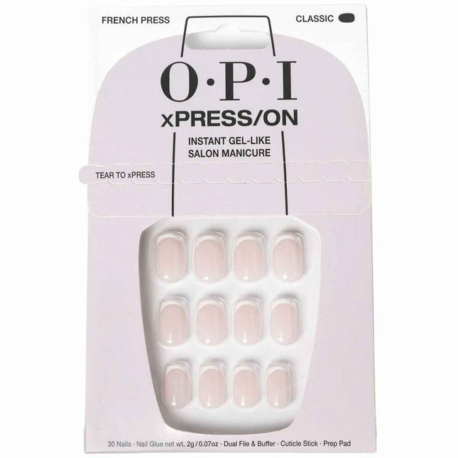 OPI Xpress-On Uñas Artificiales Nail Art Manicura Francesa 30 U Unisex