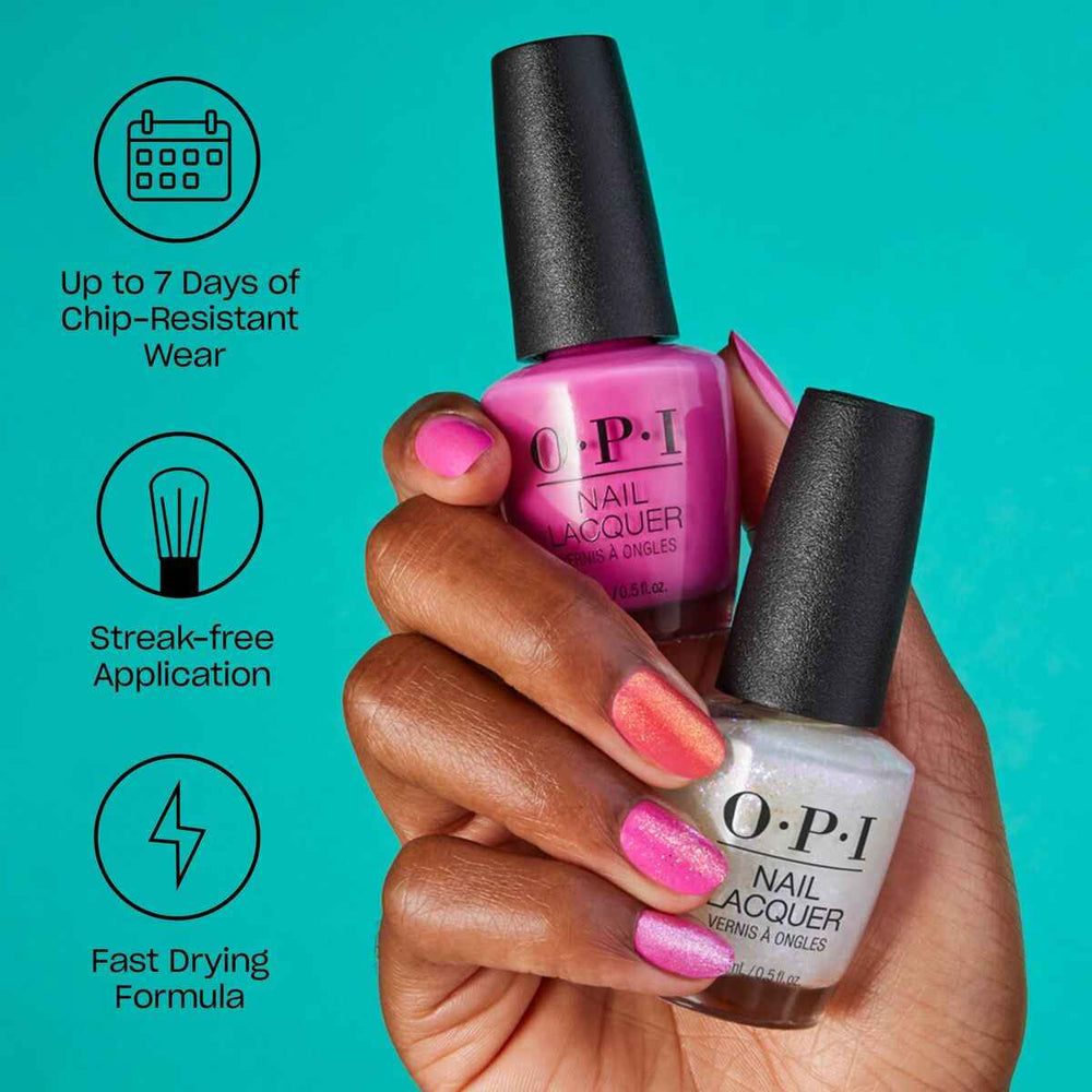 OPI Nail Lacquer Esmalte De Uñas Duración Hasta 7 Días Verde Nice to Meet You Unisex, 15 ml