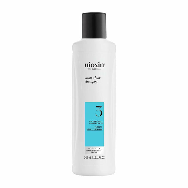 Nioxin Sistema 3 - Champú - Cabello Teñido y Dañado Con Debilitamiento Leve Unisex, 300 ml