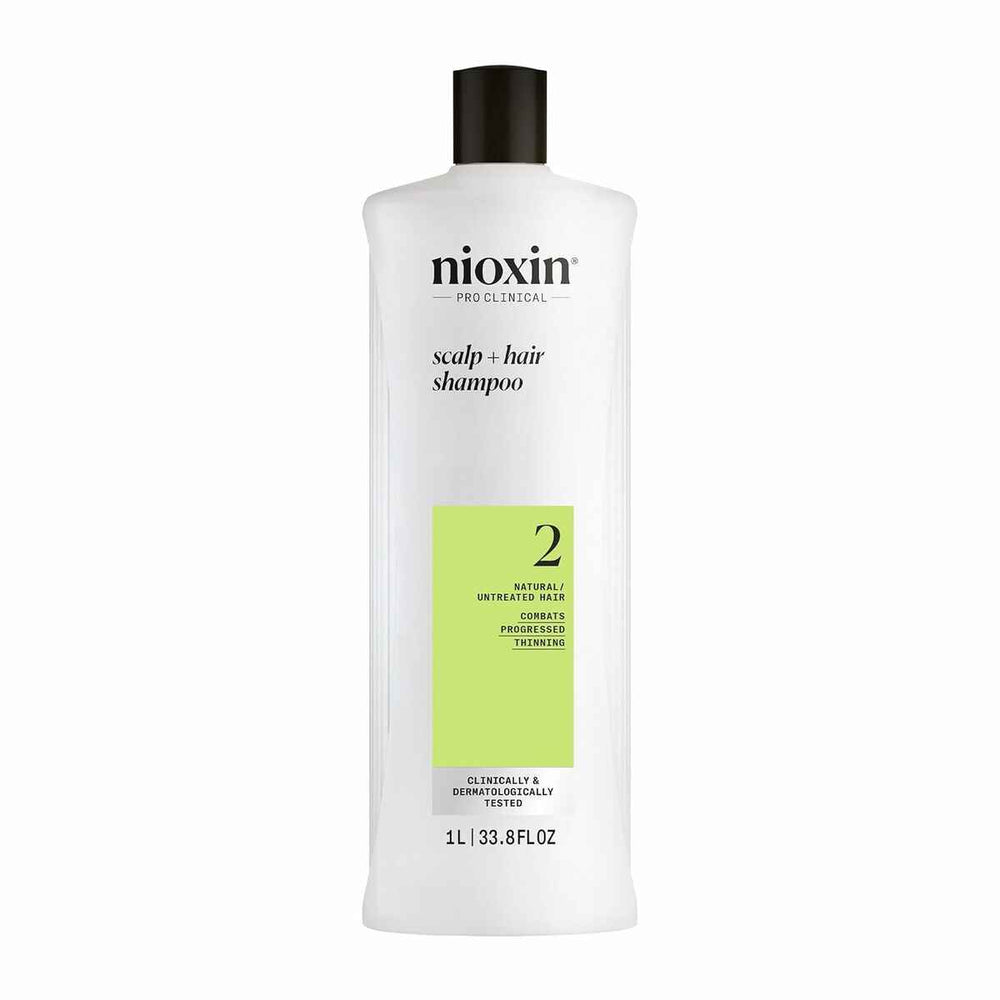 Nioxin Sistema 2 - Champú - Cabello Natural Con Debilitamiento Avanzado Unisex, 1000 ml