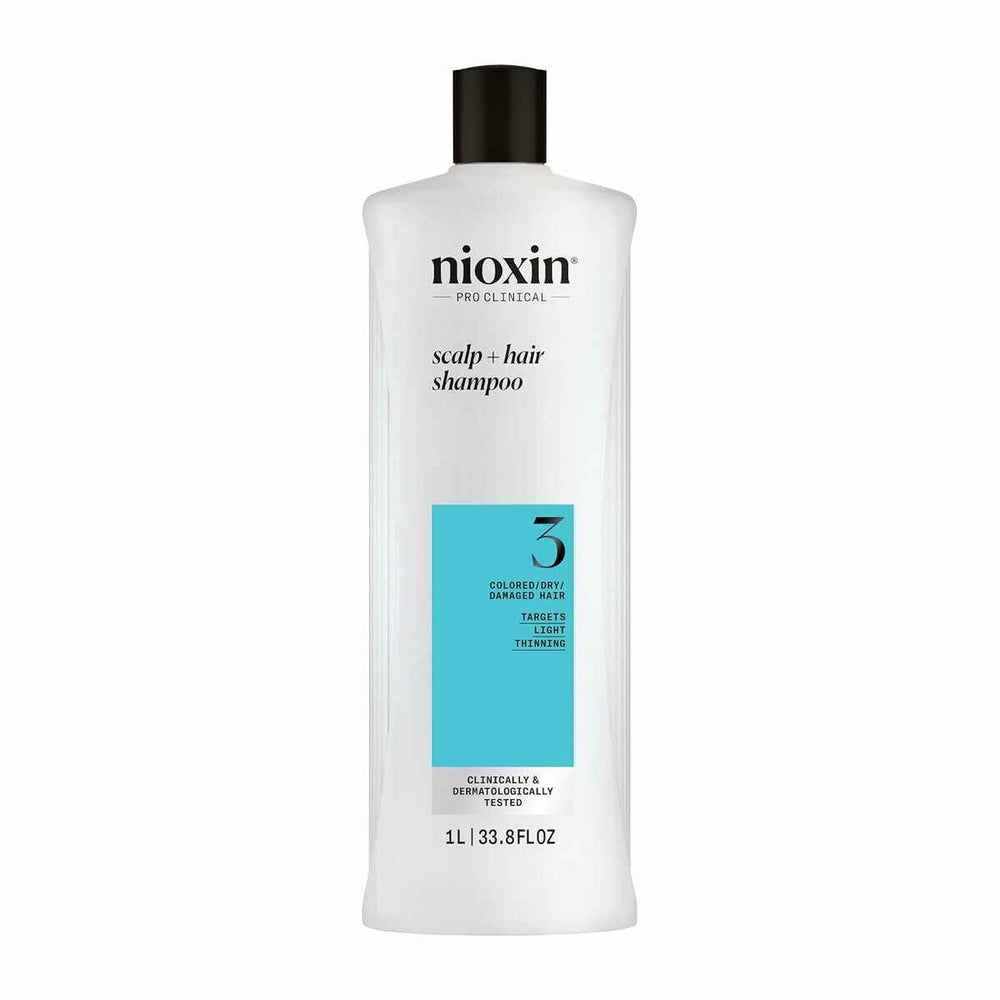 Nioxin Sistema 3 - Champú - Cabello Teñido y Dañado Con Debilitamiento Leve Unisex, 1000 ml