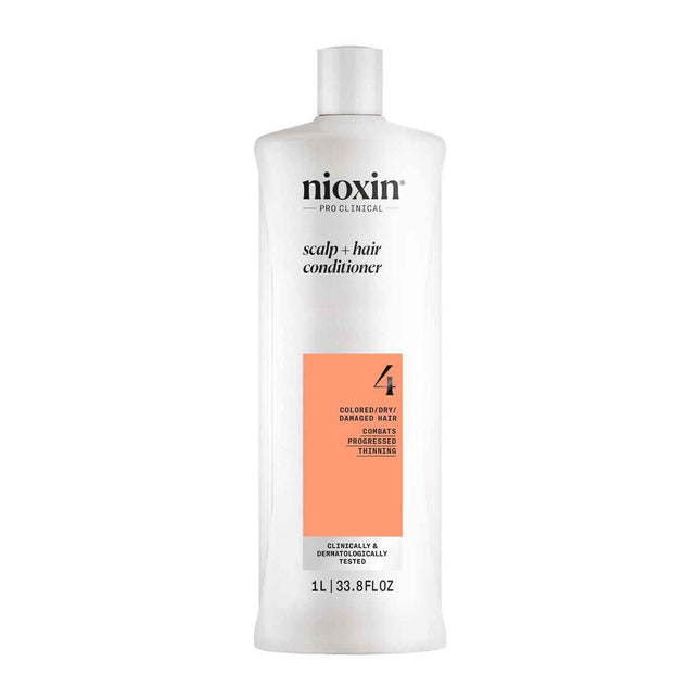 Nioxin Sistema 4 - Acondicionador - Cabello Teñido y Dañado Con Debilitamiento Avanzado Unisex, 1000 ml