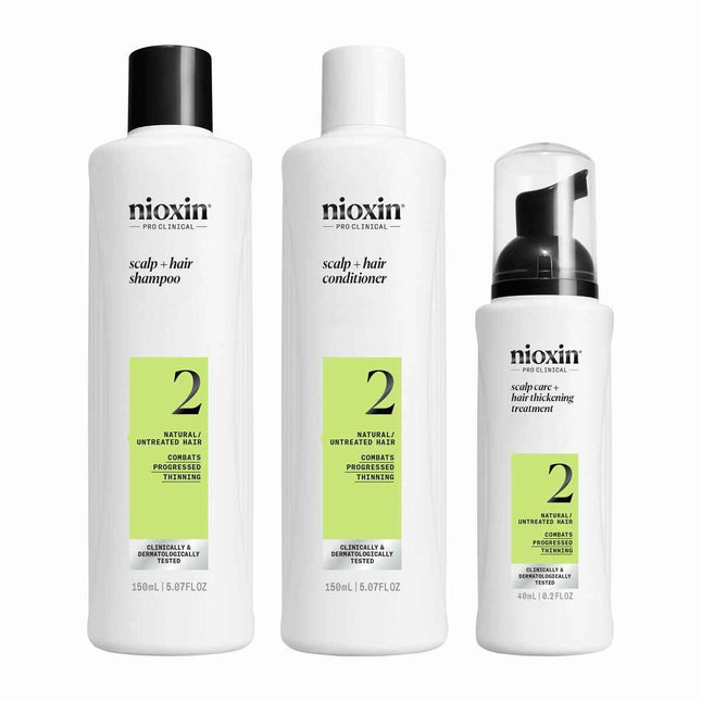 Nioxin Sistema 2 - Kit - Tratamiento Para Cabello Natural Con Debilitamiento Avanzado 3 U Unisex