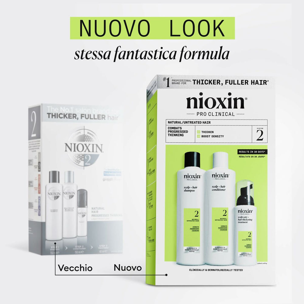 Nioxin Sistema 2 - Kit - Tratamiento Para Cabello Natural Con Debilitamiento Avanzado 3 U Unisex