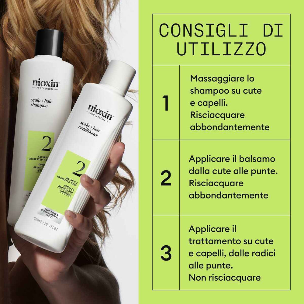 Nioxin Sistema 2 - Kit - Tratamiento Para Cabello Natural Con Debilitamiento Avanzado 3 U Unisex
