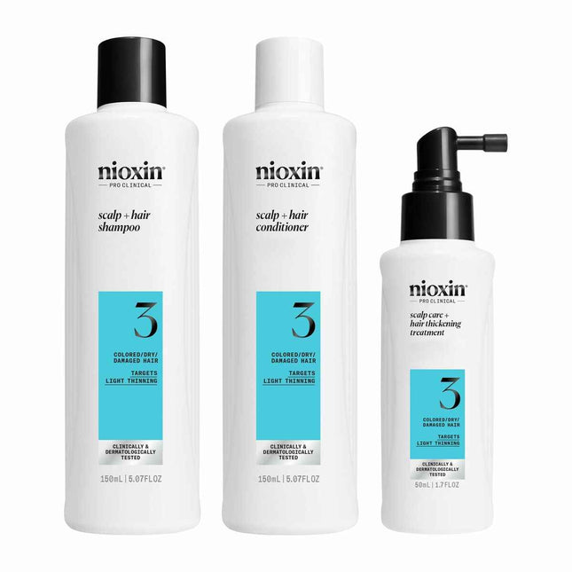 Nioxin Sistema 3 - Kit - Tratamiento Para Cabello Teñido Con Debilitamiento Leve 3 U Unisex