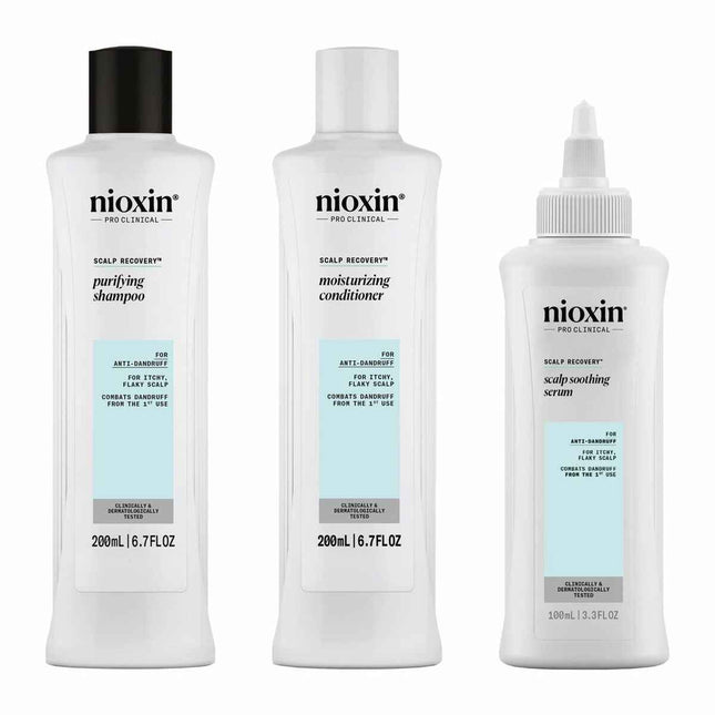 Nioxin Scalp Recovery - Kit Anticaspa - Cuero Cabelludo Descamado y Con Picor 3 U Unisex