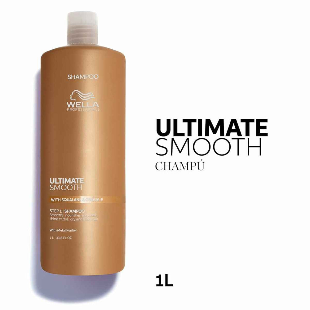 Wella Ultimate Smooth Champú Unisex, 1000 ml