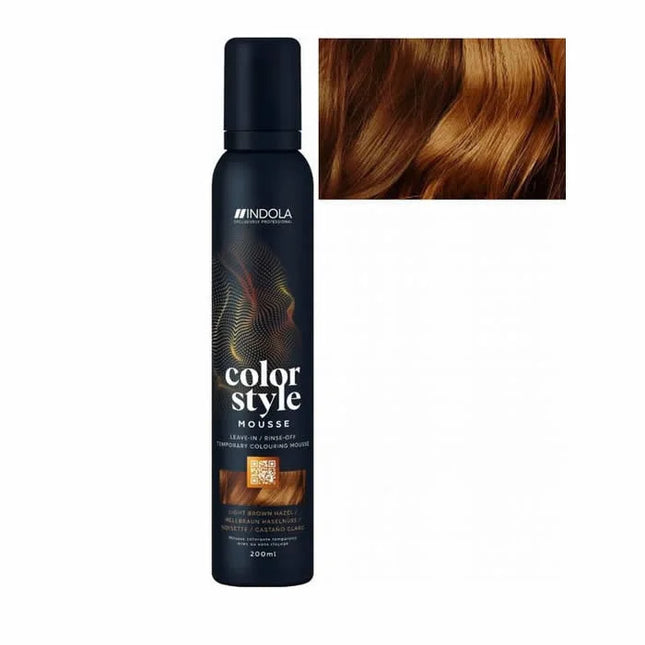 Indola Color Style Mousse Light Brown Hazel Unisex, 200 ml