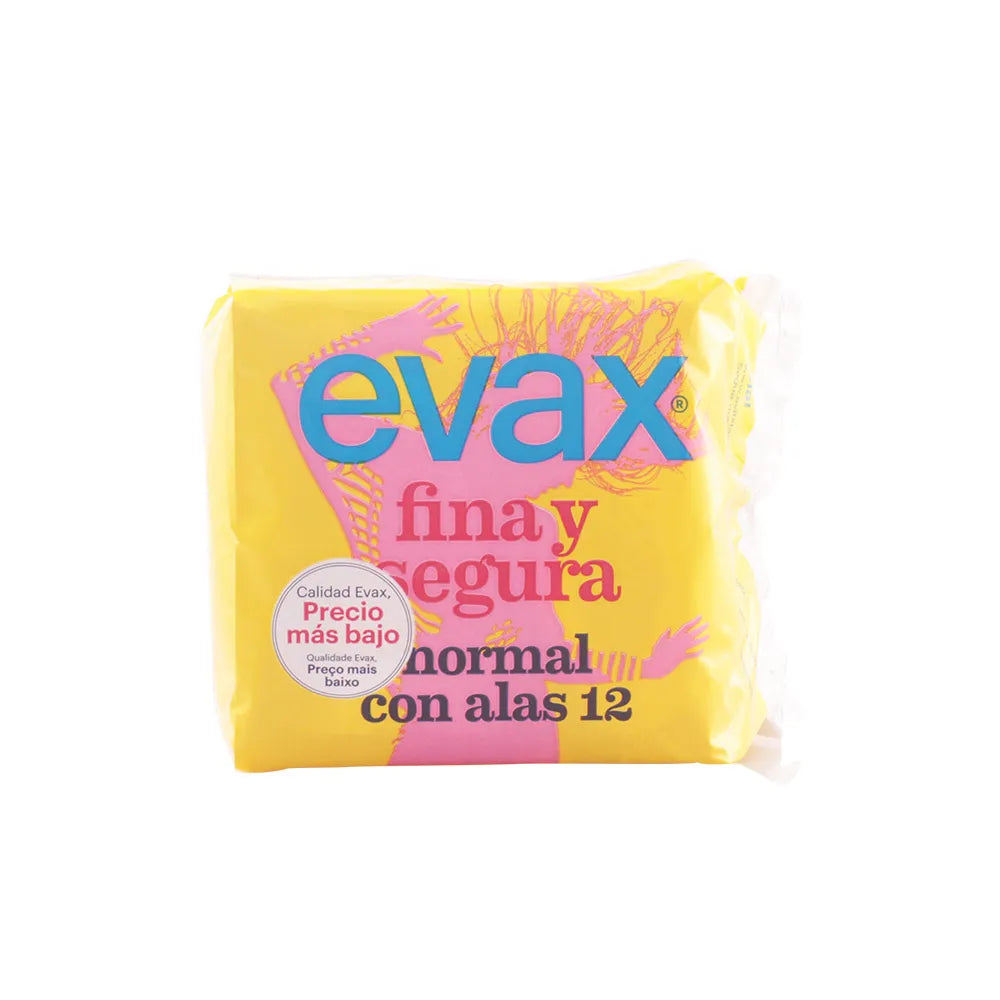 EVAX Fina & Segura Normal With Wings Sanitary Towels, 12 Units