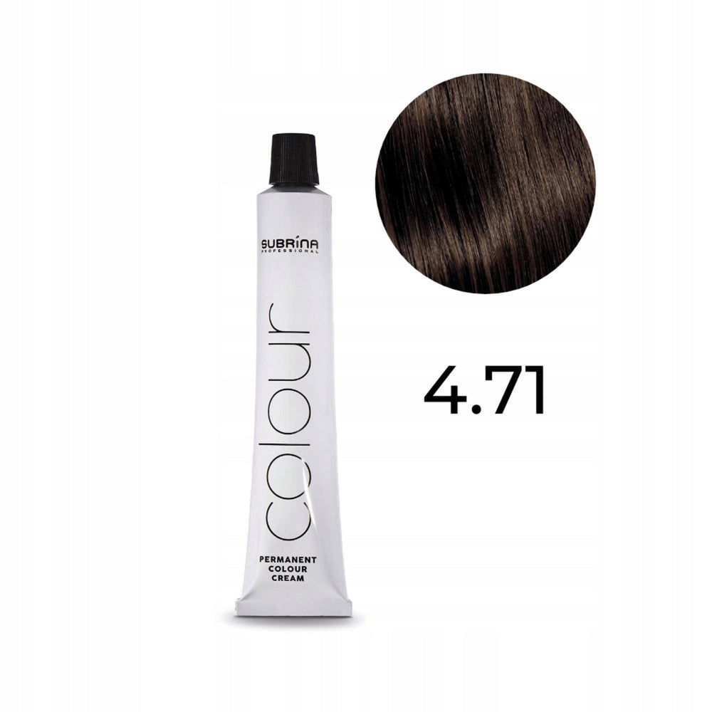 Subrina Professional Essential Colour – Permanent Hair Dye for Women, 4.71 Medium Brown, 100 ml