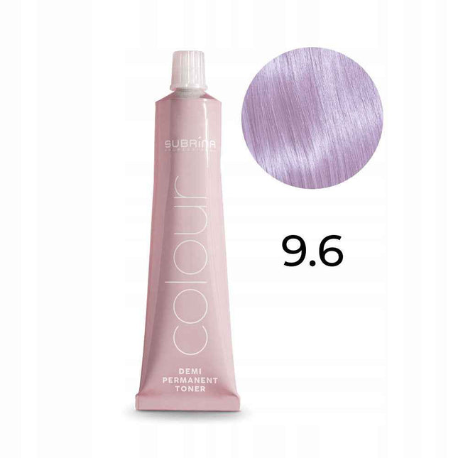 Subrina Professional Colour – Demi-Permanent Hair Dye for Women, 9.6 Very Light Purple Blonde, 60 ml