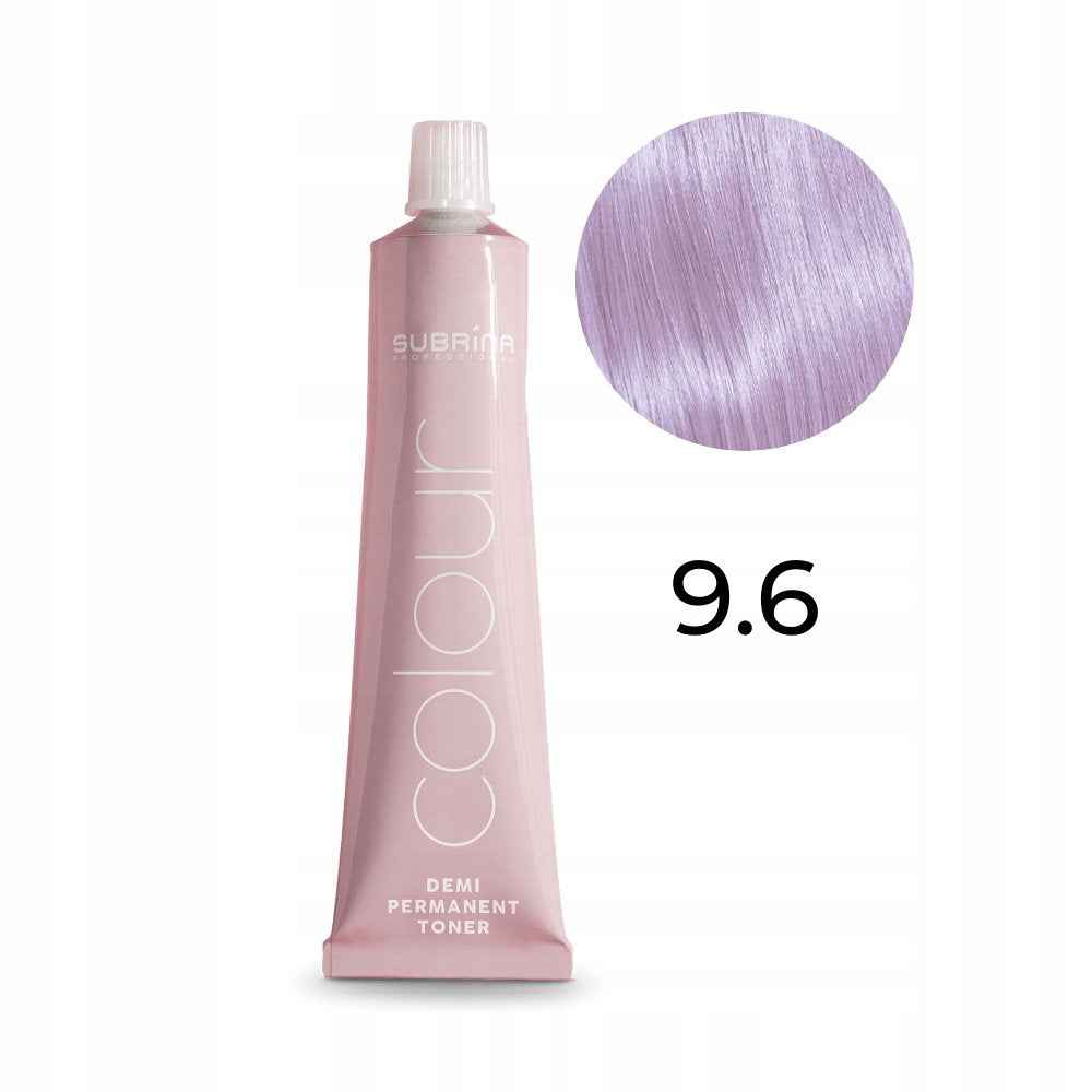 Subrina Professional Colour – Demi-Permanent Hair Dye for Women, 9.6 Very Light Purple Blonde, 60 ml