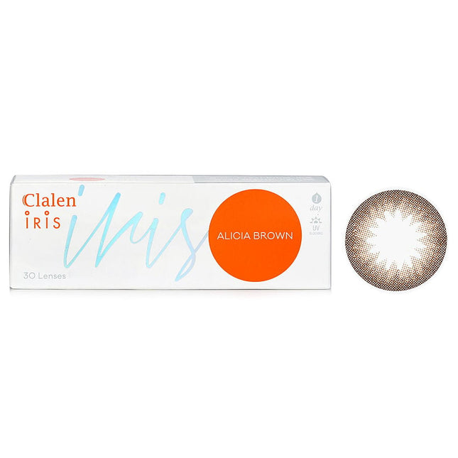 Clalen 1 Day Iris Alicia Brown Color Contact Lenses -2.50 30pcs