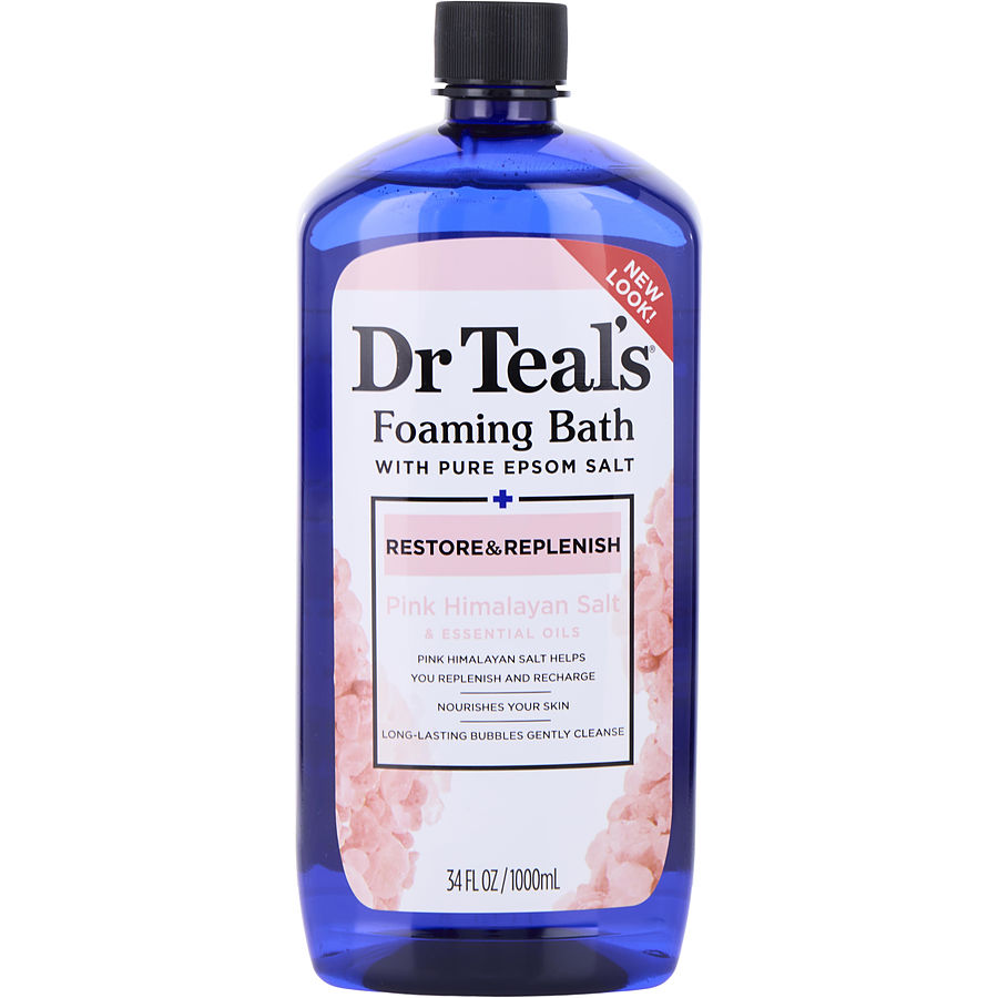 Dr. Teal's Foaming Bath With Pure Epsom Salt Restore & Replenish Pink Himalayan 1000ml/34oz