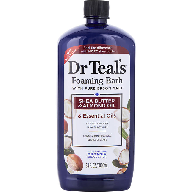 Dr. Teal's Foaming Bath With Pure Epsom Salt Shea Butter & Almond 1000ml/34oz