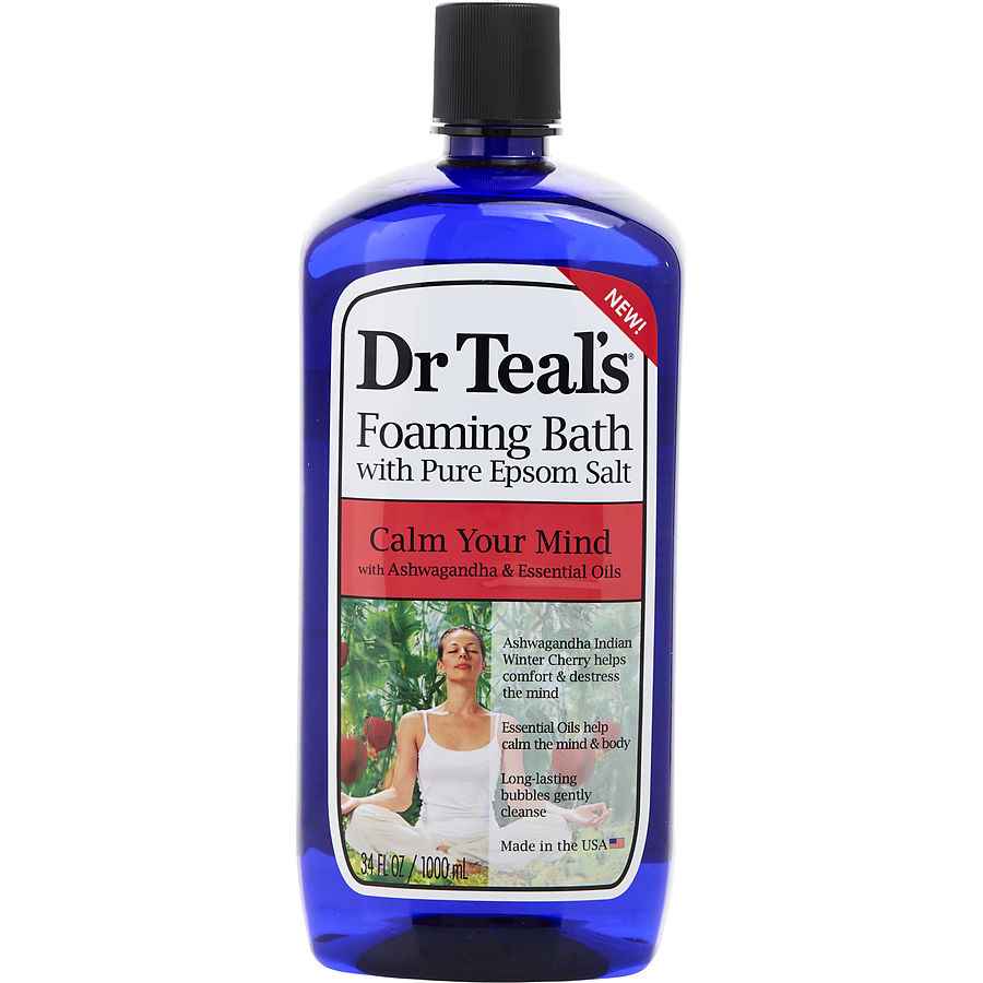 Dr. Teal's Foaming Bath With Pure Epsom Salt Ashwagandha 1000ml/34oz