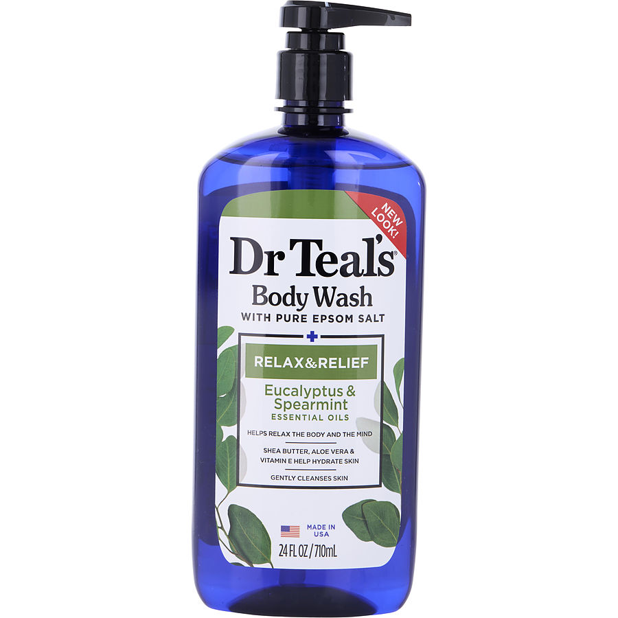 Dr. Teal's Body Wash With Pure Epsom Salt - Relax & Relief Eucalyptus Spearmint 710ml/24oz