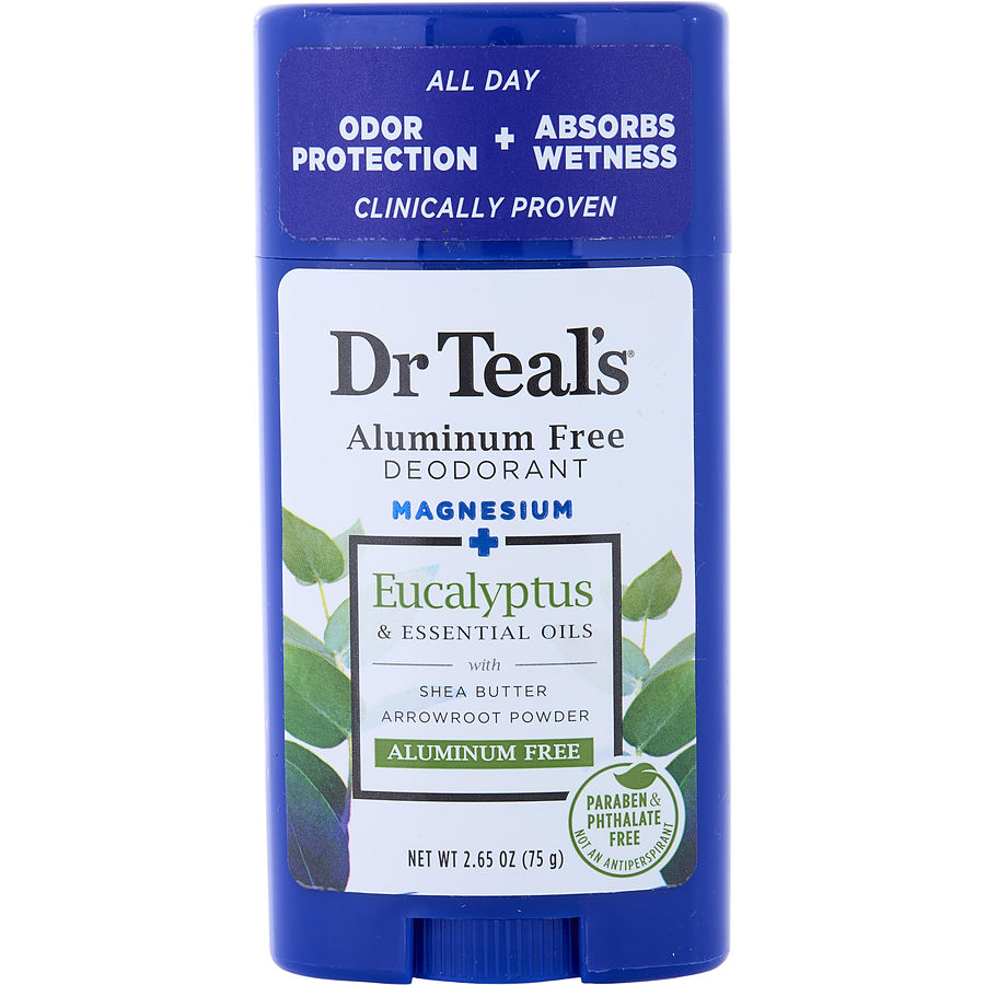 Dr. Teal's Aluminum Free Deodorant - Magnesium+ Eucalyptus & Essential Oils 75g/2.65oz
