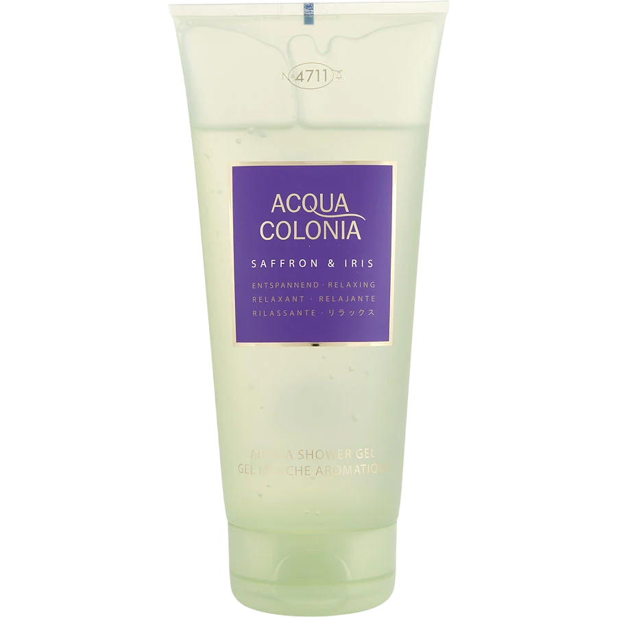 4711 Acqua Colonia Colonia Saffron & Iris Hydrating – Shower Gel for Women, All Skin Types, 200 ml