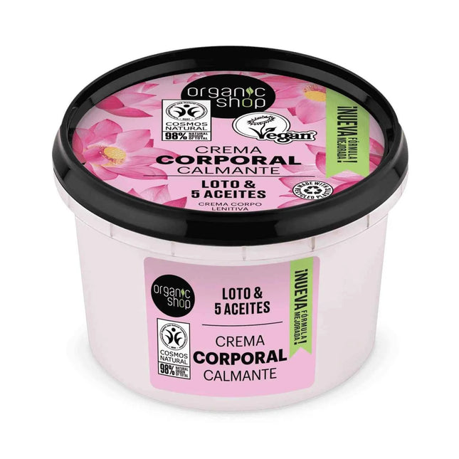 Organic SHOP Loto Indio Crema Corporal Calmante Unisex, 250 ml