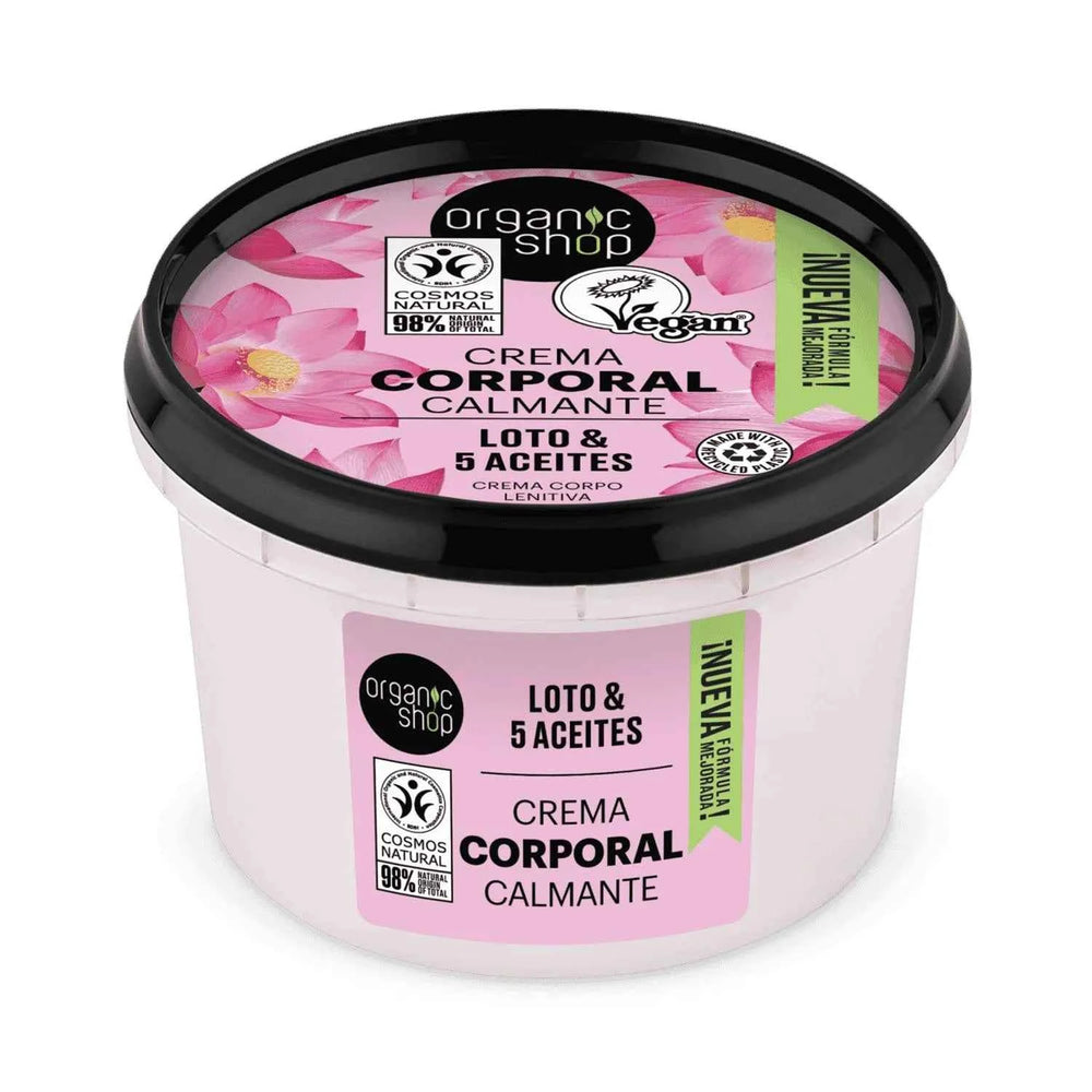 Organic SHOP Loto Indio Crema Corporal Calmante Unisex, 250 ml