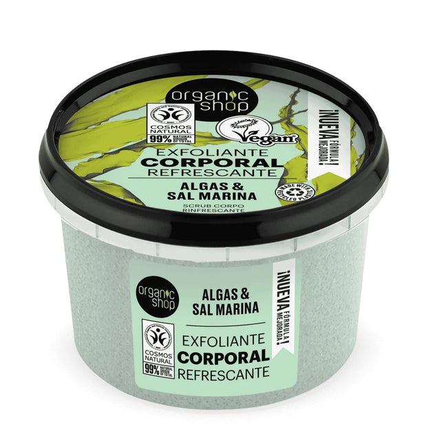 Organic SHOP Refrescante Exfoliante Corporal Algas Del Atlantico Unisex, 1 Units