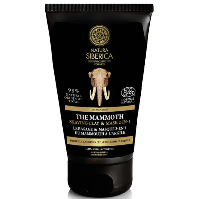 Natura Siberica The Mammoth Shaving Clay And Mask 2 In 1 for Men, 150 ml