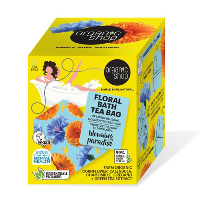 Organic SHOP Floral Bath Bolsitas De Te Blooming Paradise Unisex, 280 Units