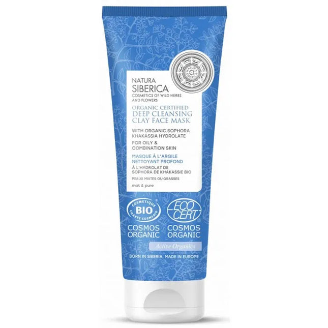 Natura Siberica Deep Cleansing Clay Face Mask Unisex, 75 ml