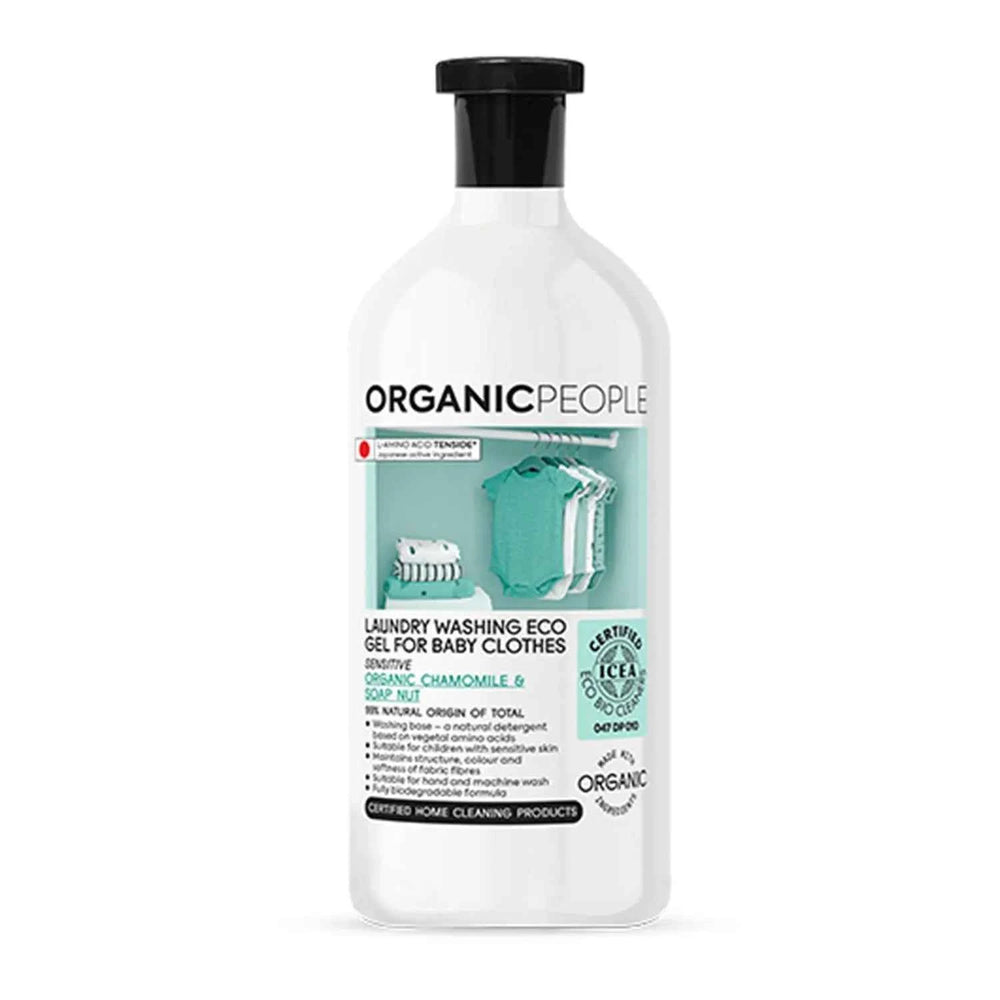 Organic People For Baby Clothes Chamomile y Soap Nut Laundry Washing Eco – Gel Unisex, 200 ml
