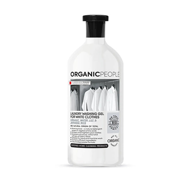 Organic People White Clothes Organic Water Lily y Japanese Rice Laundry Washing – Gel, 200 ml