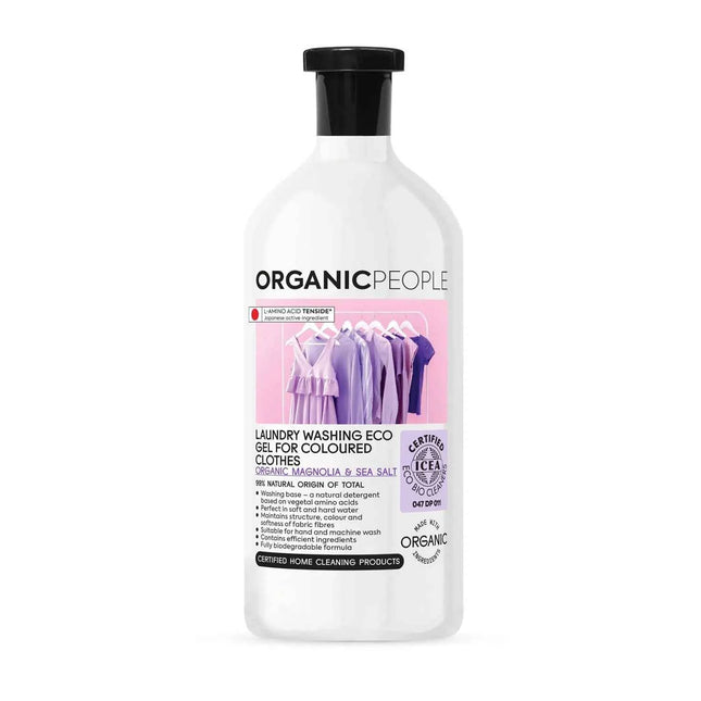Organic People For Coloured Clothes Magnolia y Sea Salt Laundry Washing – Gel, 200 ml