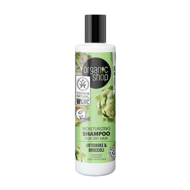 Organic SHOP Artichoke Moisturizing Champu Cabello Seco Unisex, 280 ml