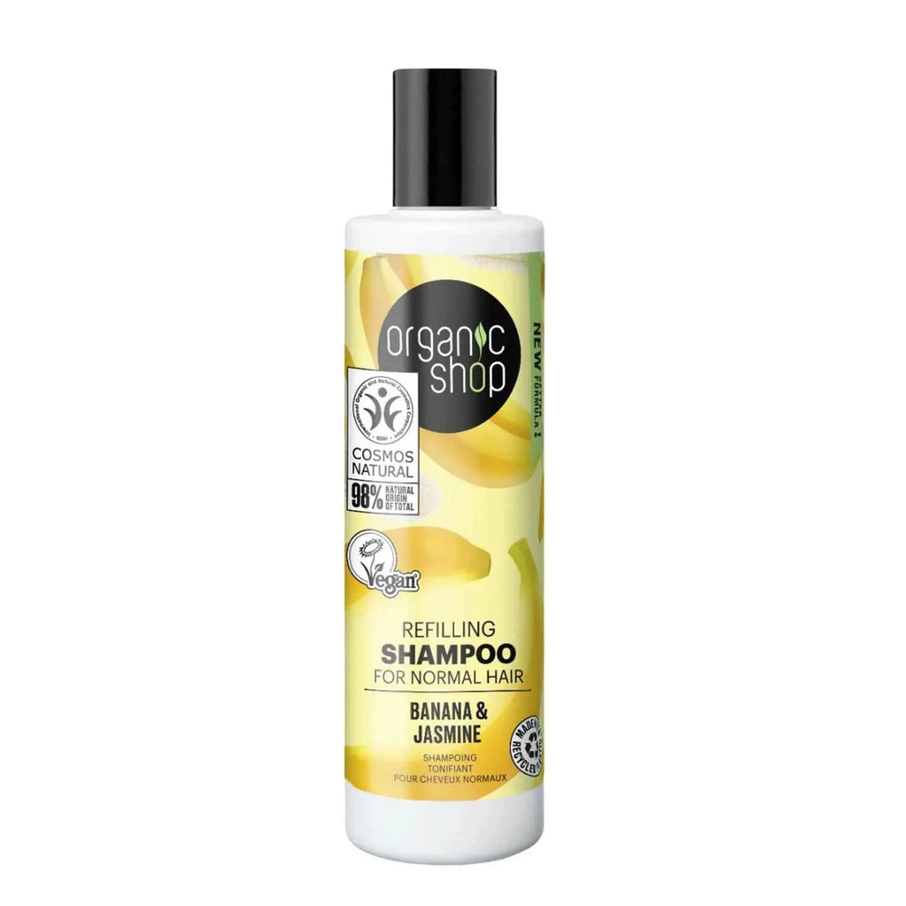 Organic SHOP Banana Refillin Champu Cabello Normal Unisex, 280 ml