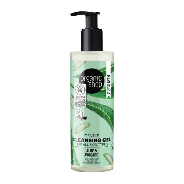 Organic SHOP Aloe – Gel Limpiador Corporal Todo Tipo De Pieles Unisex, 200 ml