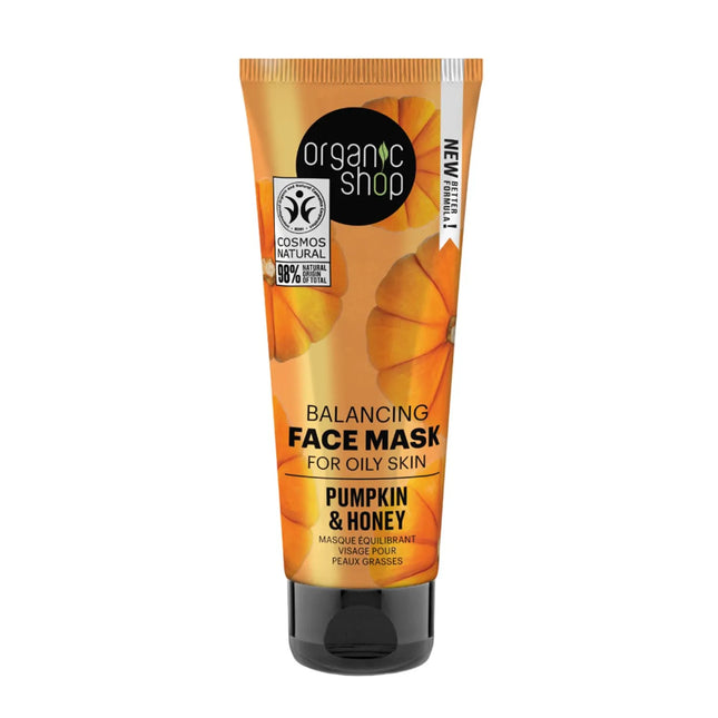 Organic SHOP Pumpkin Mascarilla Facial Piel Grasa Unisex, 75 ml