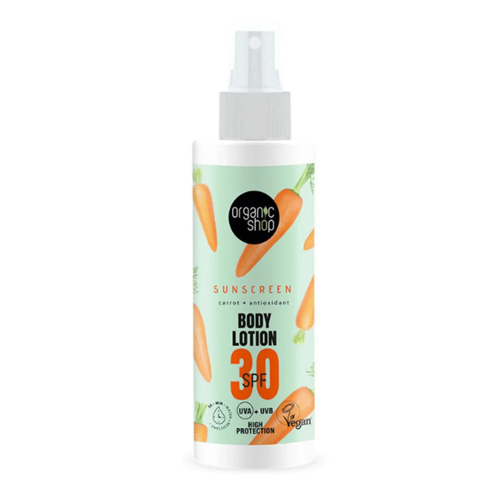 Organic SHOP Carrot Locion Corporal Spf30 Unisex, 150 ml