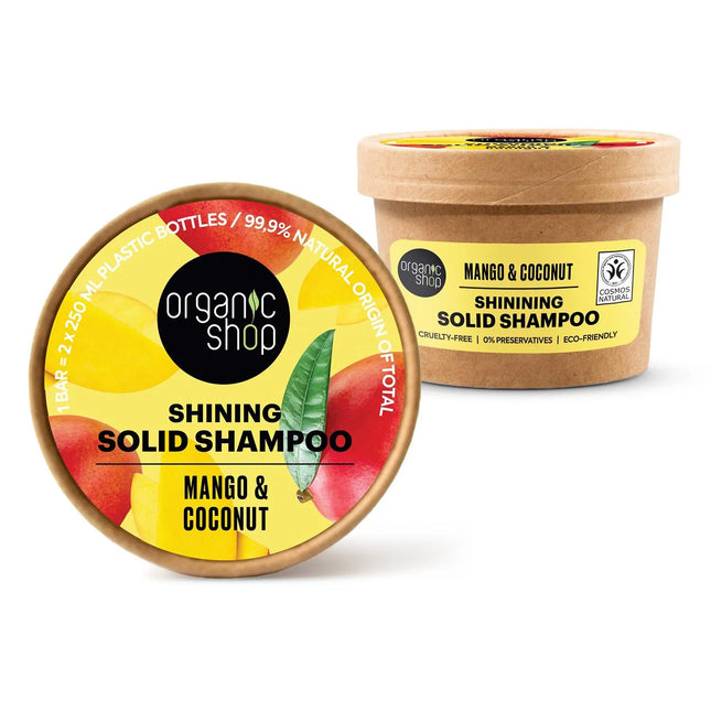 Organic SHOP Mango Champu Solido Shining Unisex, 60 g
