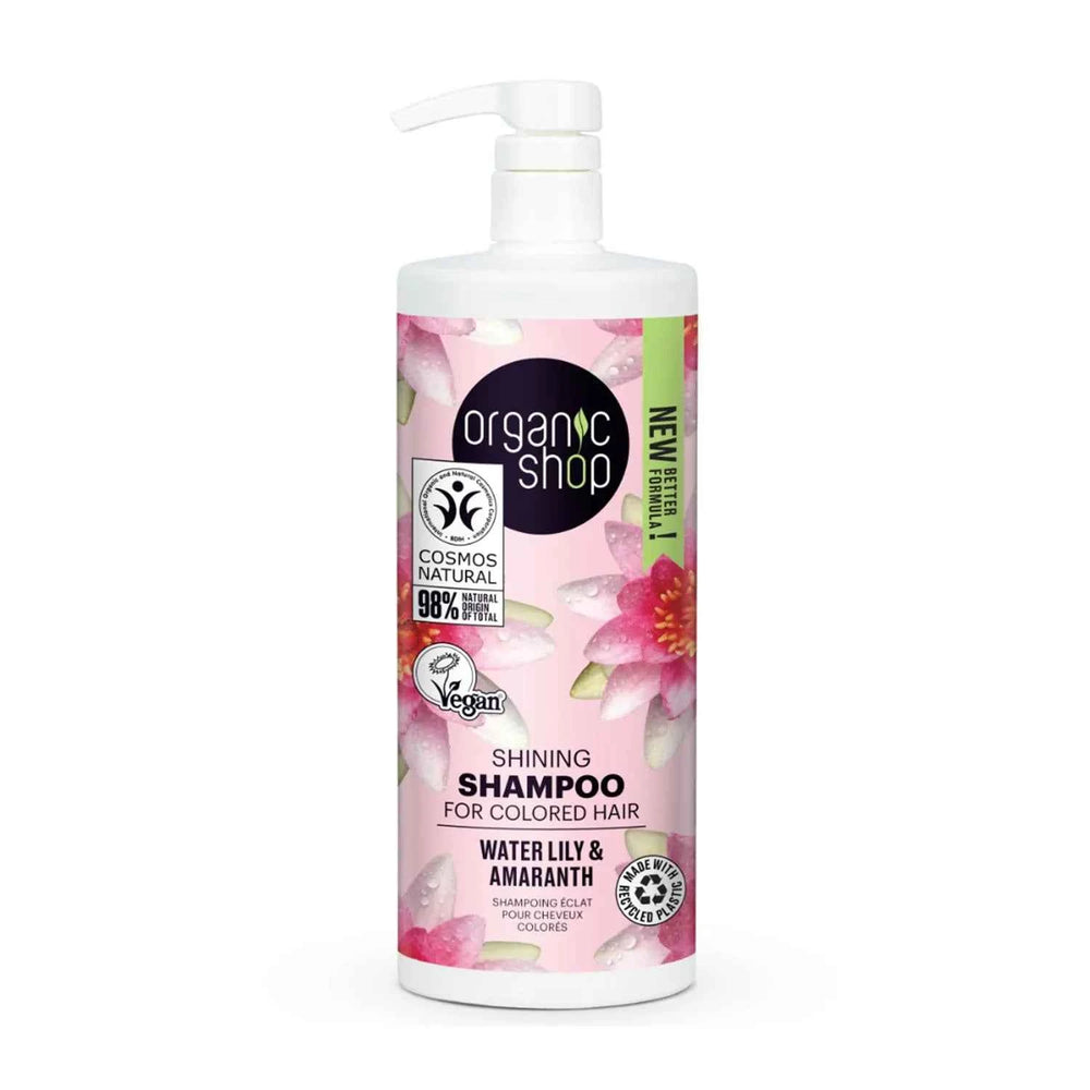 Organic SHOP Water Lily Champu Cabello Teñido Unisex, 1000 ml